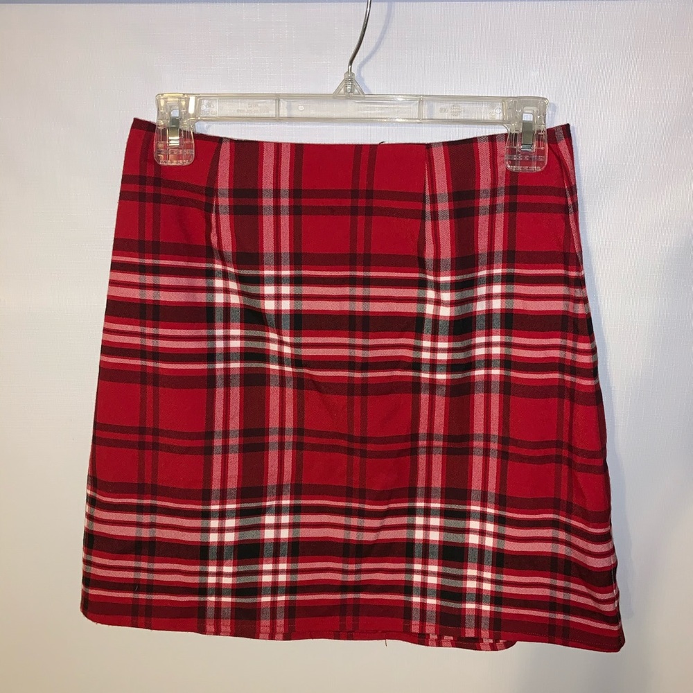 Design Lab by Lord and Taylor Red checkered skirt